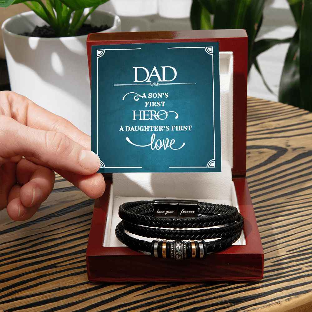Dad a sons first Hero Love You Forever Bracelet