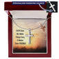 Faith does not make things easy- Personalized Cross Necklace - Starshine Box