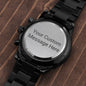 Personalized Engraved Black Chronograph Watch - Starshine Box