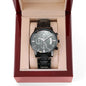 Personalized Engraved Black Chronograph Watch - Starshine Box