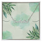 Personalized Name Necklace Green Leaves - StarShineBox -