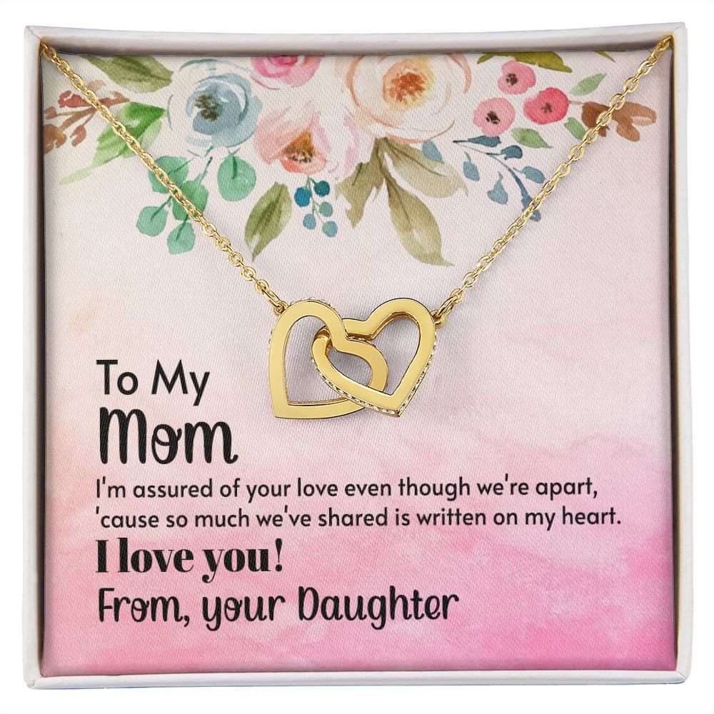 To Mom-I'm assured of your love Interlocking Hearts Necklace - StarShineBox -