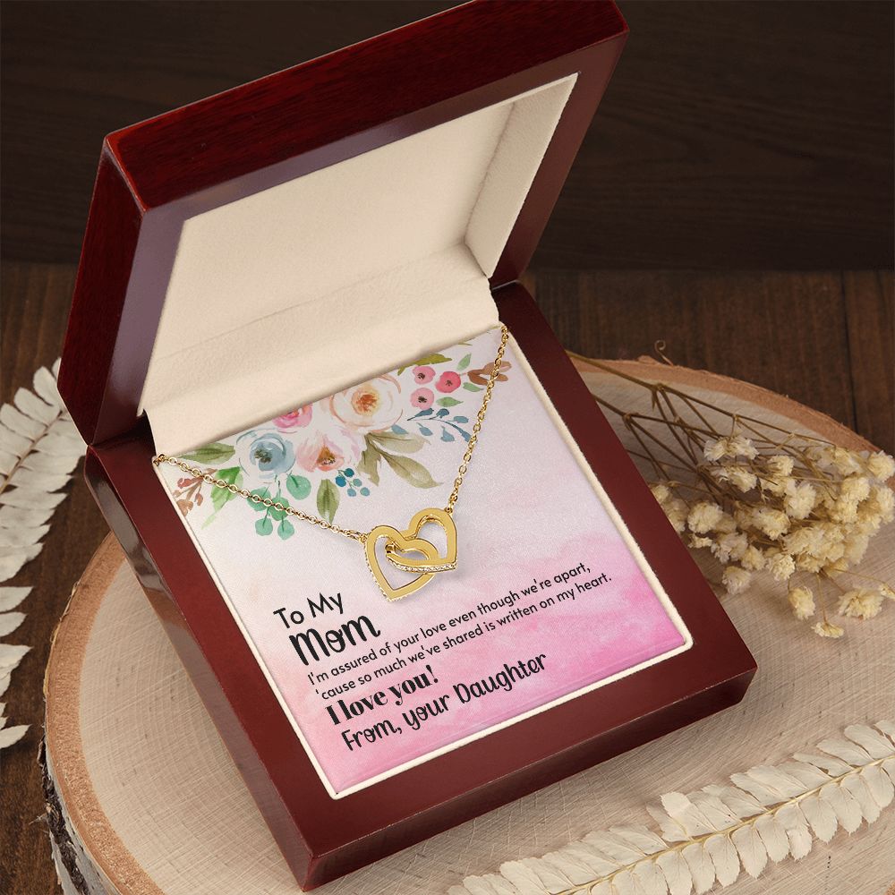 To Mom-I'm assured of your love Interlocking Hearts Necklace - StarShineBox -