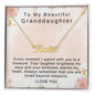 To My Beautiful Granddaughter Every moment I spend with you is a treasure Personalized Name Necklace - StarShineBox -
