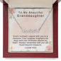 To My Beautiful Granddaughter Every moment I spend with you is a treasure Personalized Name Necklace - StarShineBox -