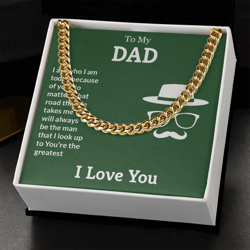 To My Dad- You're the greatest Cubin Link Chain - StarShineBox -
