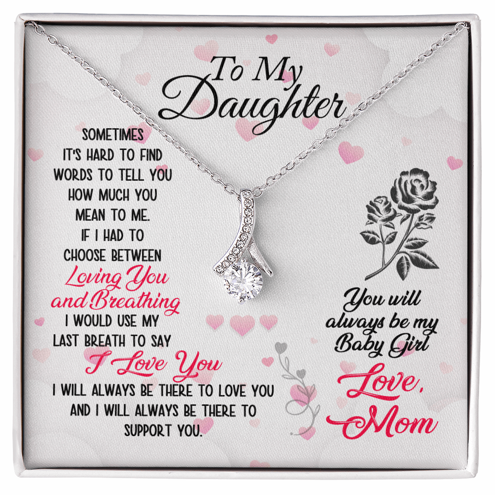 To My Daughter- Loving and Breathing Alluring Beauty Necklace - StarShineBox -