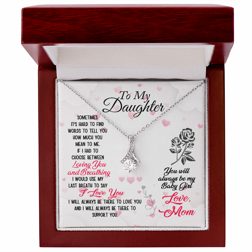 To My Daughter- Loving and Breathing Alluring Beauty Necklace - StarShineBox -