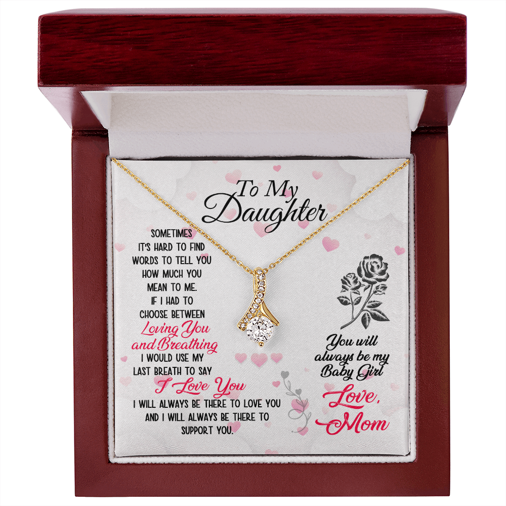 To My Daughter- Loving and Breathing Alluring Beauty Necklace - StarShineBox -