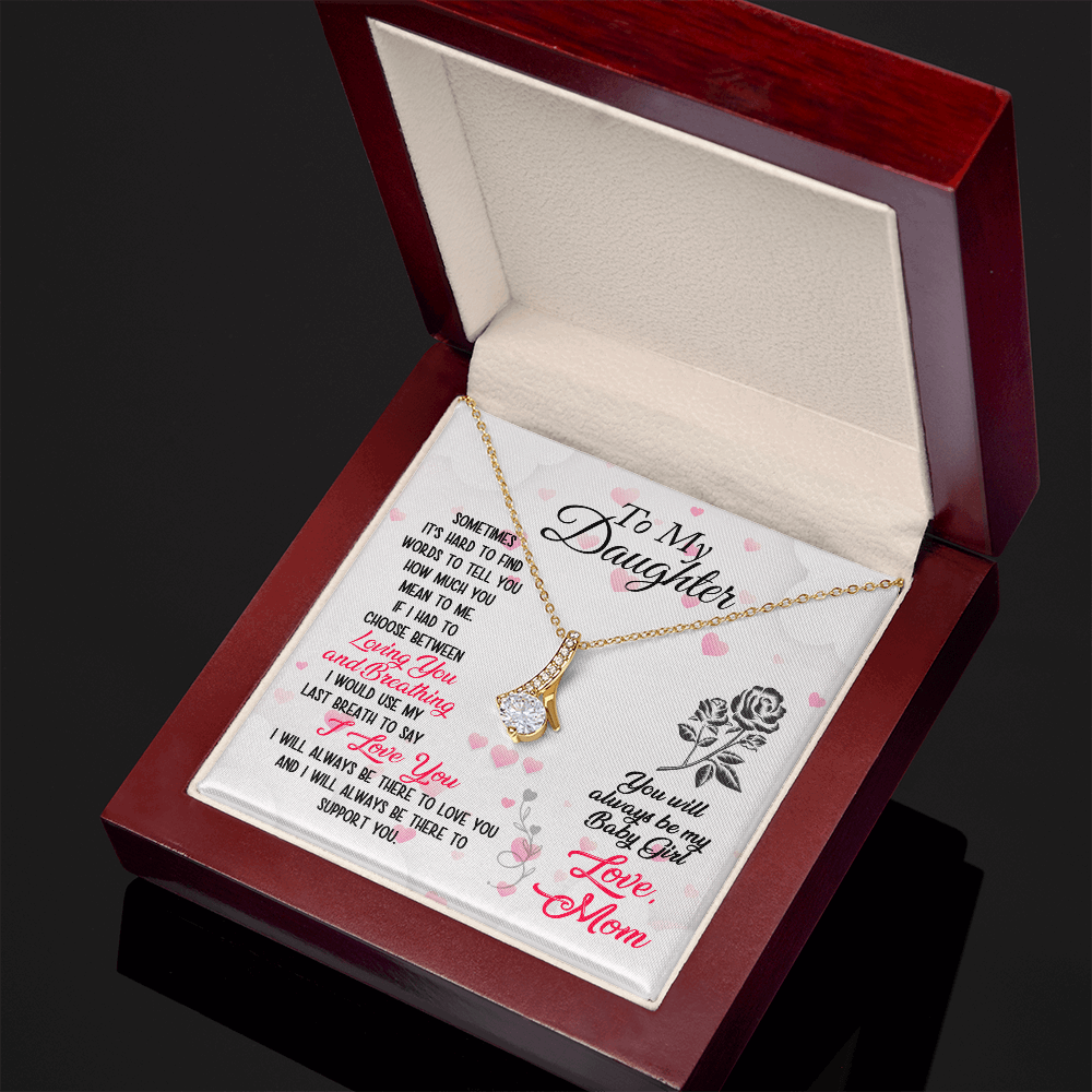 To My Daughter- Loving and Breathing Alluring Beauty Necklace - StarShineBox -