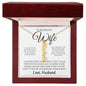 To My Dearest wife - If i could give you one thing Personalized Vertical Name Necklace - StarShineBox -