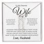 To My Dearest wife - If i could give you one thing Personalized Vertical Name Necklace - StarShineBox -