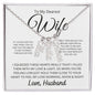 To My Dearest wife - If i could give you one thing Personalized Vertical Name Necklace - StarShineBox -