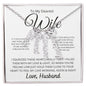 To My Dearest wife - If i could give you one thing Personalized Vertical Name Necklace - StarShineBox -