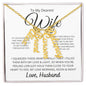 To My Dearest wife - If i could give you one thing Personalized Vertical Name Necklace - StarShineBox -