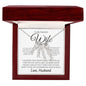 To My Dearest wife - If i could give you one thing Personalized Vertical Name Necklace - StarShineBox -