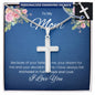 To My Mom Because of your belief in me Personalized Cross Necklace - StarShineBox -