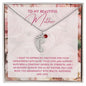 To My Mother- express my gratitude for your unwavering faith in me Custom Baby Feet Necklace with Birthstone - Starshine Box