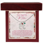To My Mother- express my gratitude for your unwavering faith in me Custom Baby Feet Necklace with Birthstone - Starshine Box