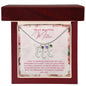 To My Mother- express my gratitude for your unwavering faith in me Custom Baby Feet Necklace with Birthstone - Starshine Box