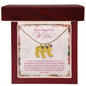 To My Mother- express my gratitude for your unwavering faith in me Custom Baby Feet Necklace with Birthstone - Starshine Box
