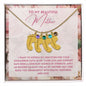 To My Mother- express my gratitude for your unwavering faith in me Custom Baby Feet Necklace with Birthstone - Starshine Box