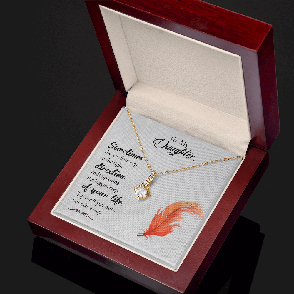 To my daughter-Sometimes the smallest step Alluring Beauty Necklace - Starshine Box