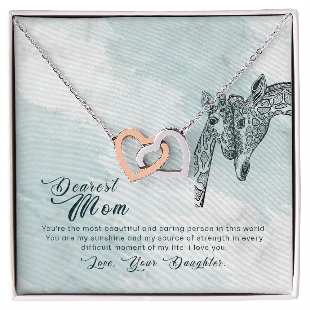 To my mom- you're the most beautiful Interlocking Hearts Necklace - StarShineBox -