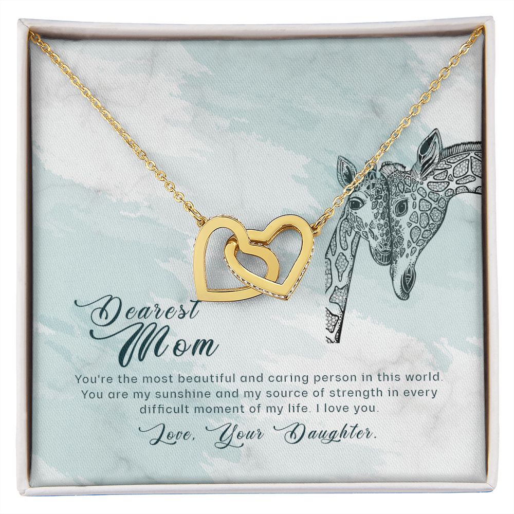 To my mom- you're the most beautiful Interlocking Hearts Necklace - StarShineBox -