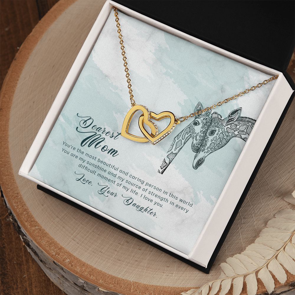 To my mom- you're the most beautiful Interlocking Hearts Necklace - StarShineBox -