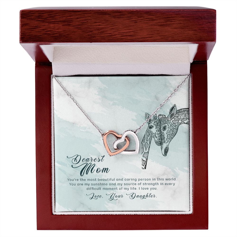 To my mom- you're the most beautiful Interlocking Hearts Necklace - StarShineBox -