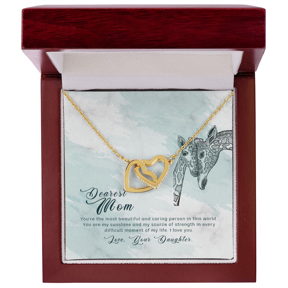 To my mom- you're the most beautiful Interlocking Hearts Necklace - StarShineBox -