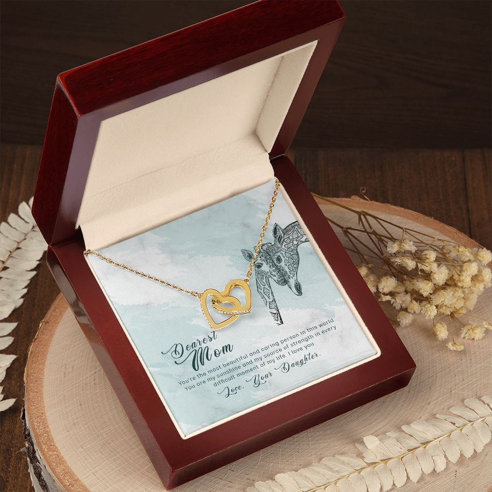 To my mom- you're the most beautiful Interlocking Hearts Necklace - StarShineBox -