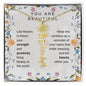 You Are Beautiful, Like flowers in bloom Birth Flower Name Necklace - StarShineBox -