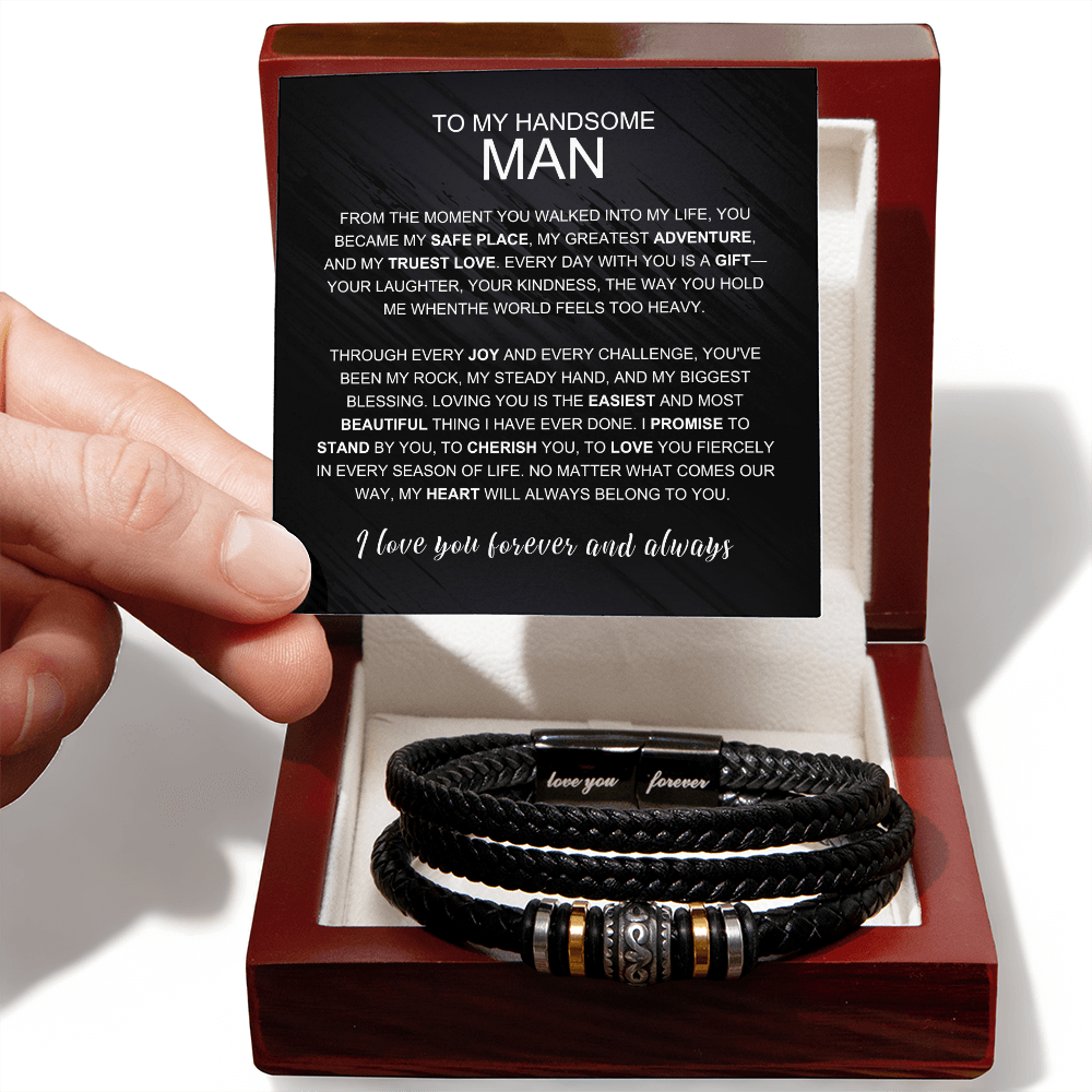 To My Handsome Man From The Moment You Walked Into My Life Love You Forever Bracelet