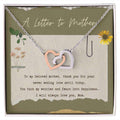 A letter to mother interlocking hearts necklace