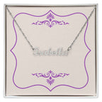 Custom Name Necklace Fancy Purple