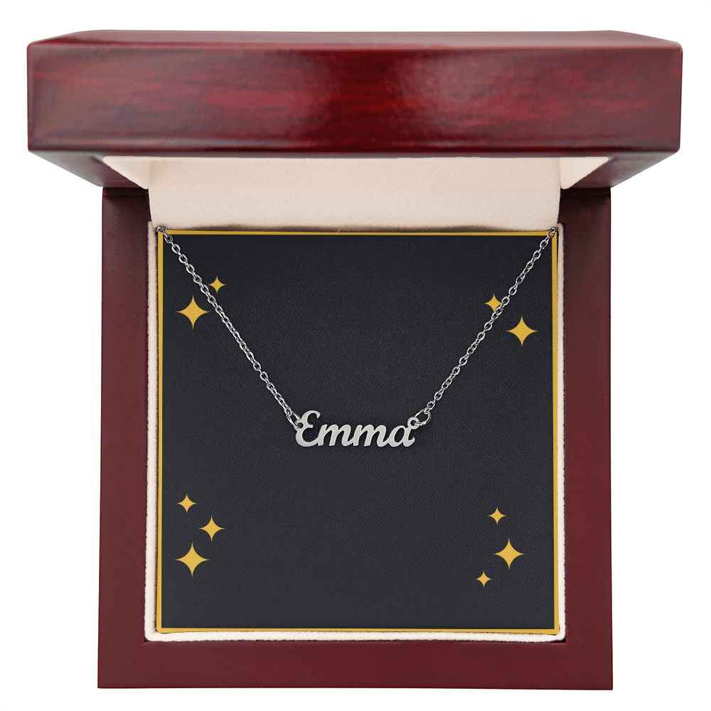 Custom Name Necklace gold stars