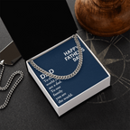 Dad Happy Father's Day-To The World You Are A Dad Cubin Link Chain - StarShineBox -