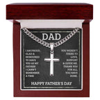 Dad I am proud, glad, and honored to have you as my father. Happy Father's Day  Cuban Chain with Artisan Cross Necklace