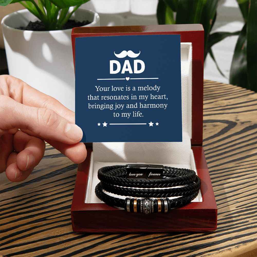 Dad Your love is a melody Love You Forever Bracelet