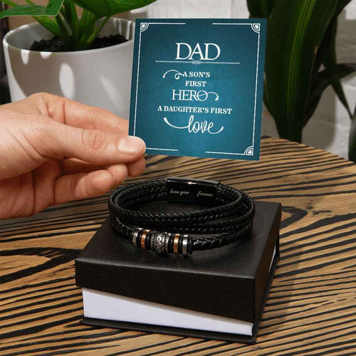 Dad a sons first Hero Love You Forever Bracelet