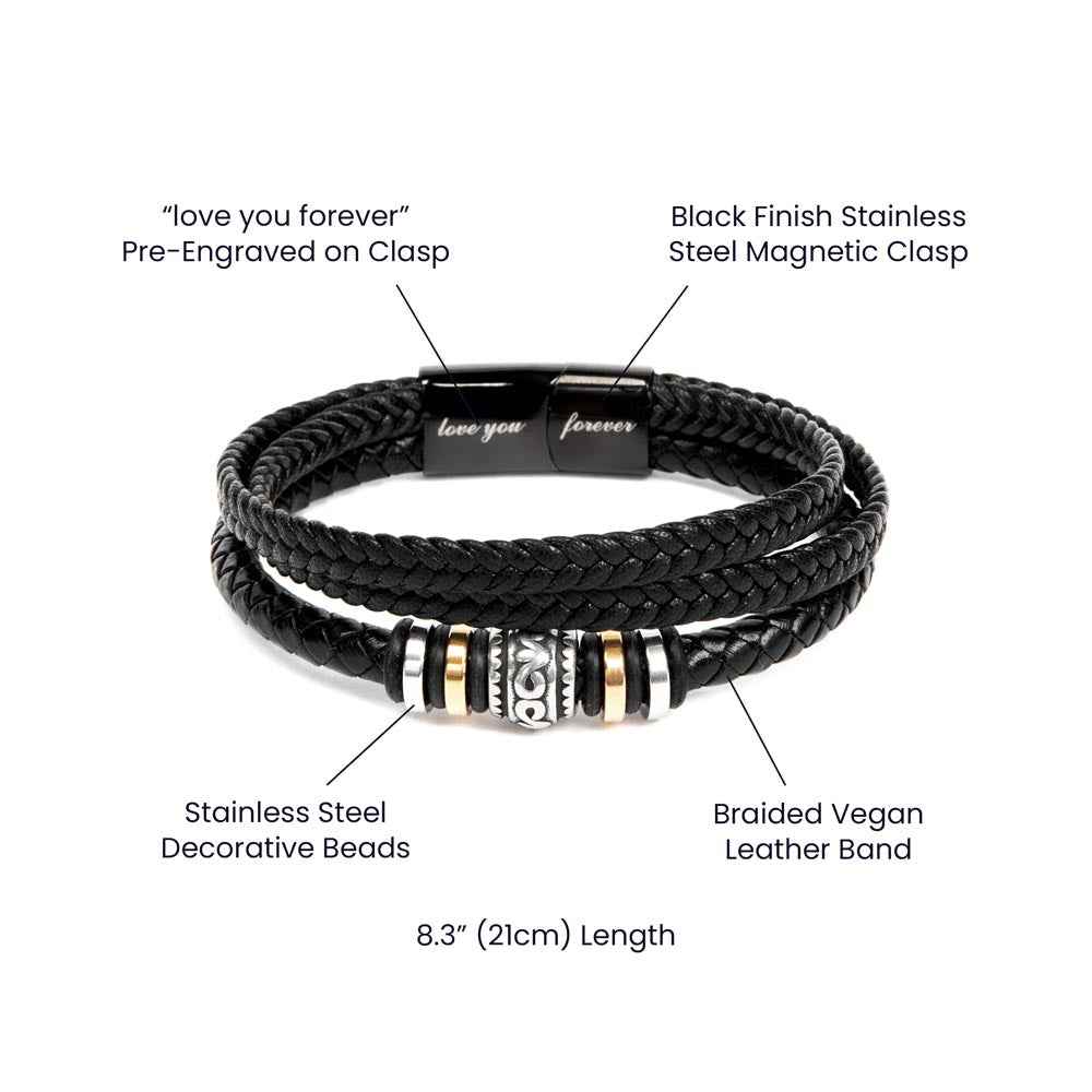 Dad a sons first Hero Love You Forever Bracelet