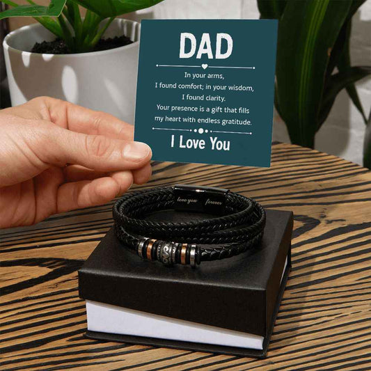 Dad in your arms Love You Forever Bracelet