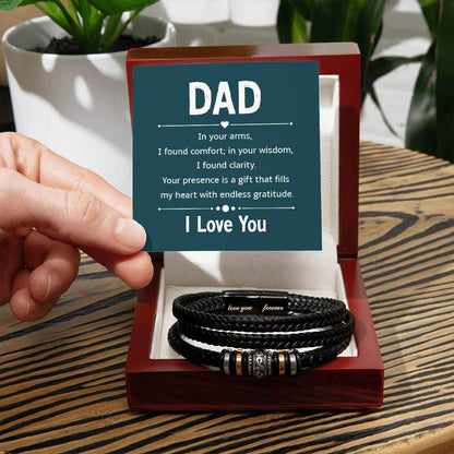 Dad in your arms Love You Forever Bracelet