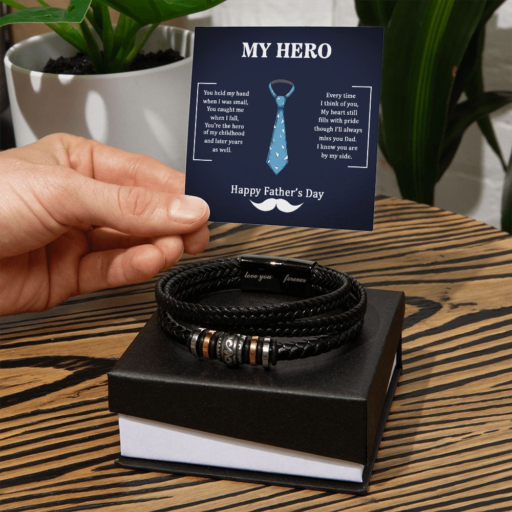 Dad my Hero Love You Forever Bracelet - StarShineBox -