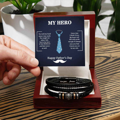 Dad my Hero Love You Forever Bracelet