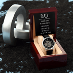 Dad you have loved me Men's Openwork Watch With Mahogany Box - StarShineBox -