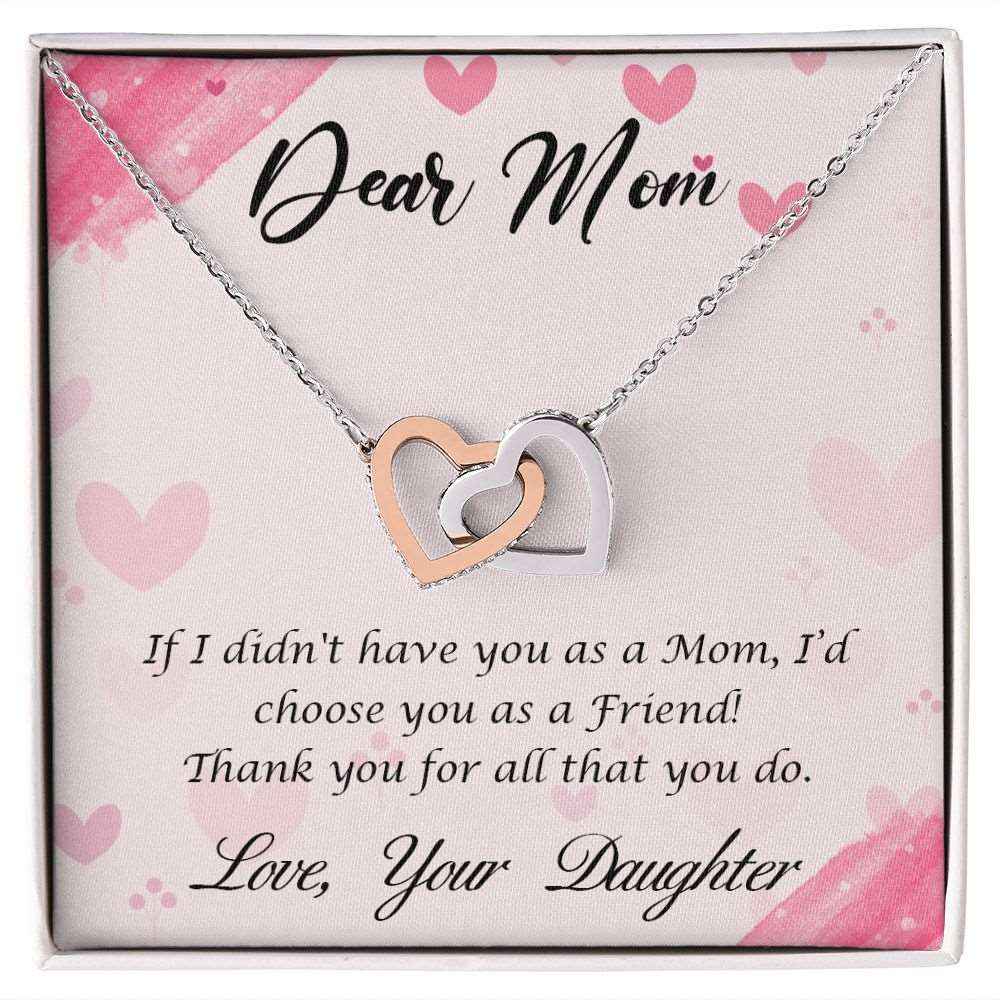 Dear Mom-Happy Mother’s Day! Interlocking Hearts Necklace