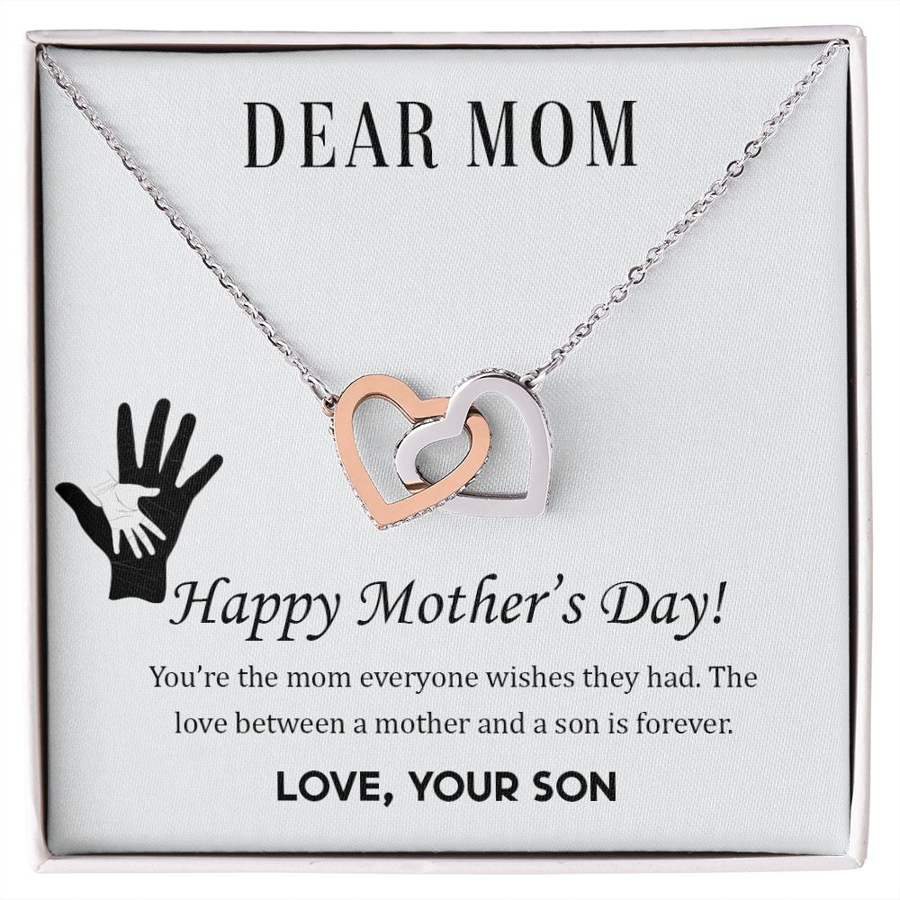 Dear Mom-  Happy Mother’s Day! You’re the mom Interlocking Hearts Necklace - StarShineBox -